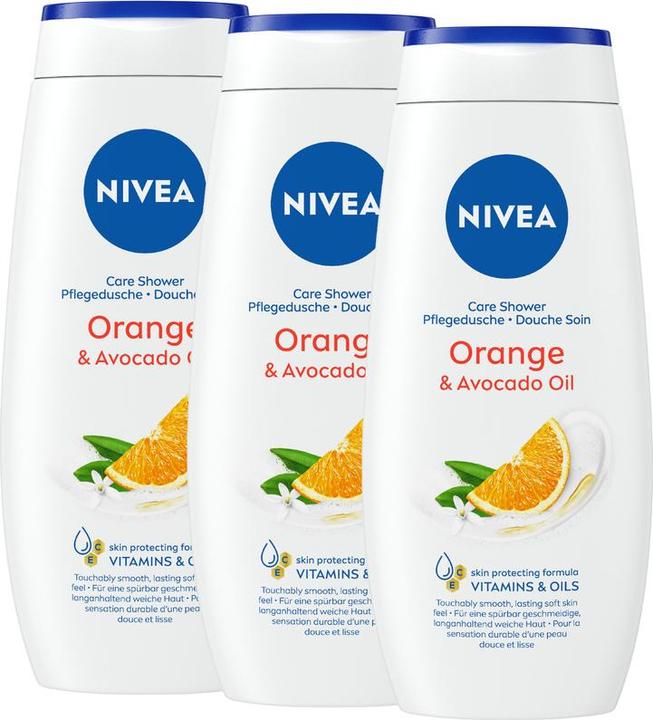 Actual product image NIVEA Pflegedusche Orange & Avocado Oil Trio (750 ml)