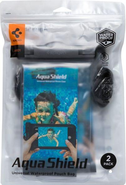 Image du produit Spigen A601 Etui étanche universel, Transparent (pack de 2) (Universel)