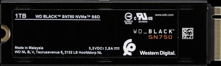 Actual product image WD Black SN750 (1000 GB, M.2 2280)