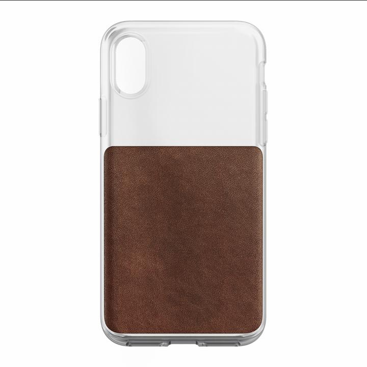 Actual product image Nomad Case Clear Leather Brown iPhone X / Xs (Apple iPhone X, Apple iPhone XS)