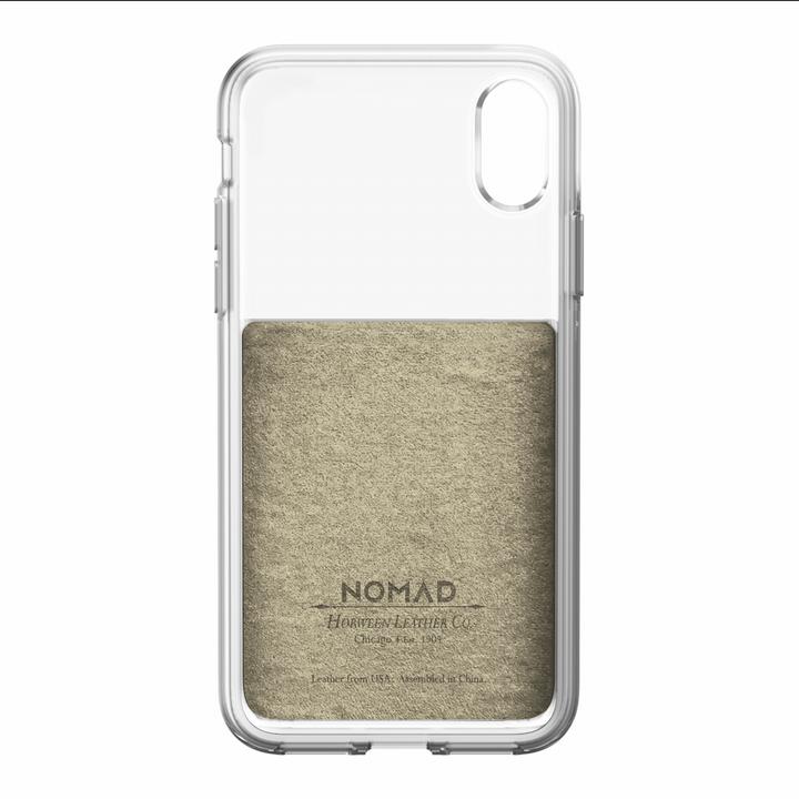Actual product image Nomad Case Clear Leather Brown iPhone X / Xs (Apple iPhone X, Apple iPhone XS)