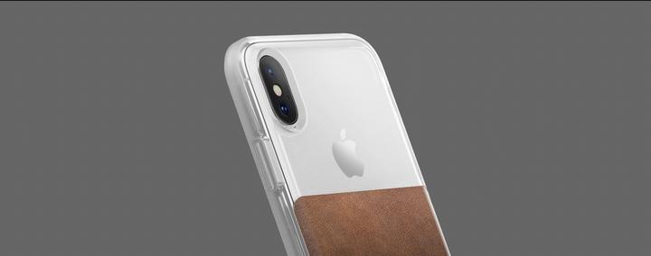 Actual product image Nomad Case Clear Leather Brown iPhone X / Xs (Apple iPhone X, Apple iPhone XS)