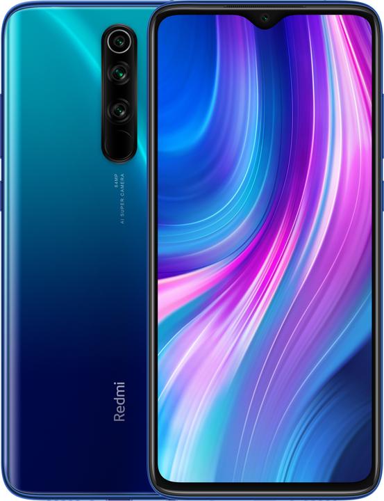 Produktbild Xiaomi Redmi Note 8 Pro (128 GB, Ocean Blue, 6.53", Hybrid Dual SIM, 64 Mpx, 4G)