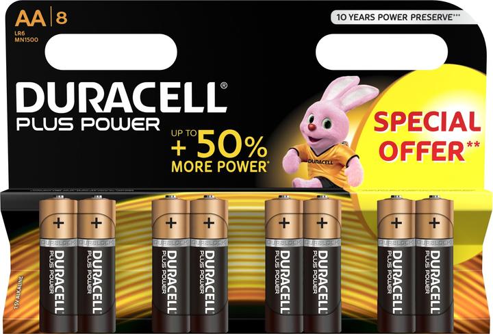 Produktbild Duracell Plus (8 Stk., AA, 2700 mAh)