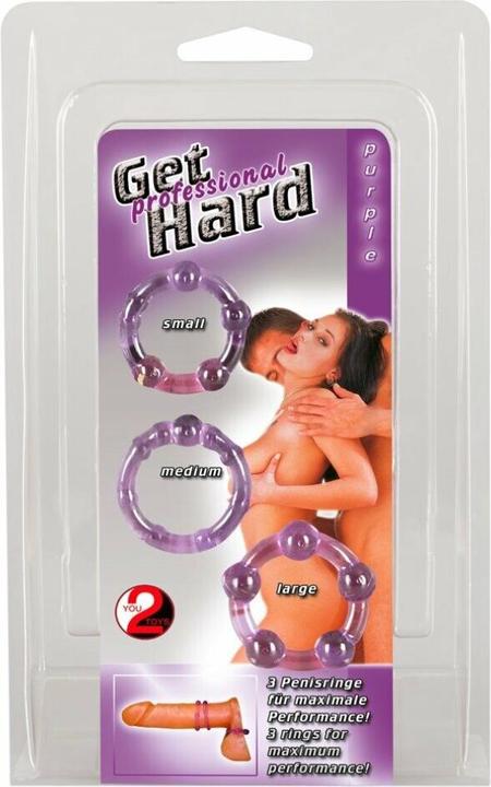 Immagine prodotto You2Toys Set di anelli per il pene "Get Hard" viola (4 cm)
