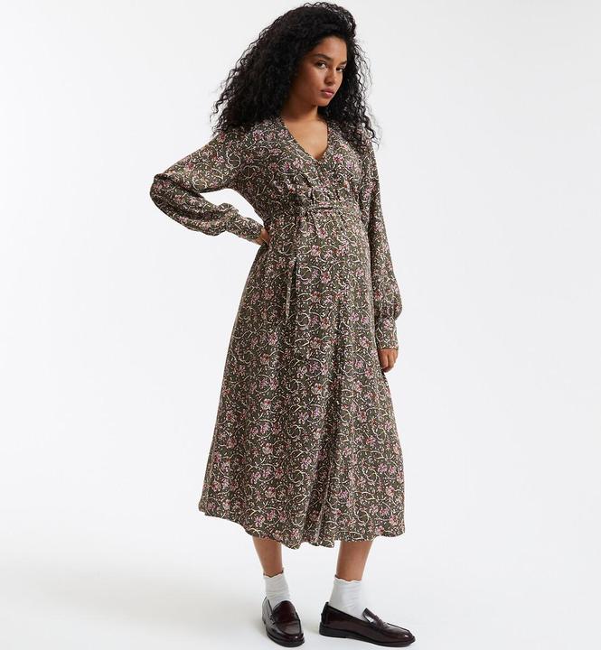 Image du produit La Redoute Collections Robe de maternité midi à motif floral (32)