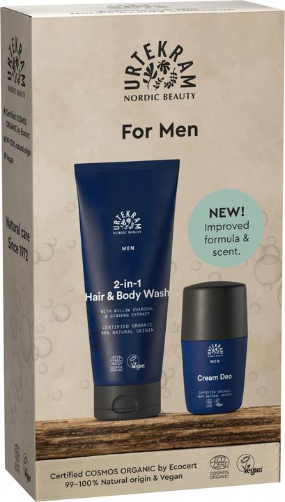 Urtekram Men’s Geschenkbox(Dusch&Deo) (Haarpflege set)