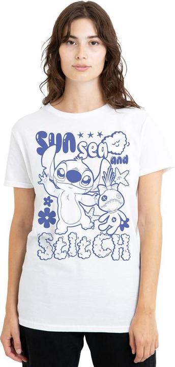 Immagine prodotto Lilo & Stitch Sun Sea Maglietta Cucitura Classico Donna (M)