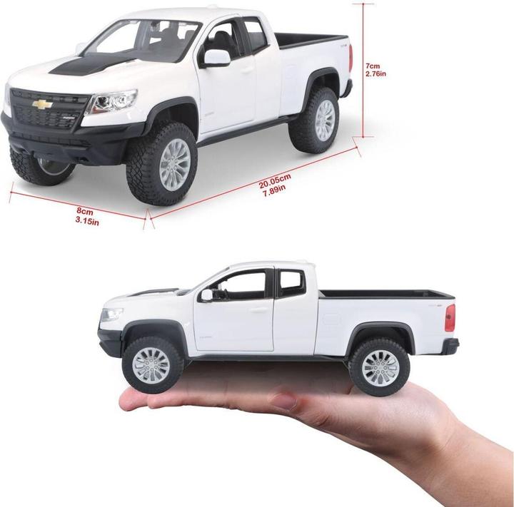 Actual product image Maisto Chevrolet Colorado ZR2 1/24 white