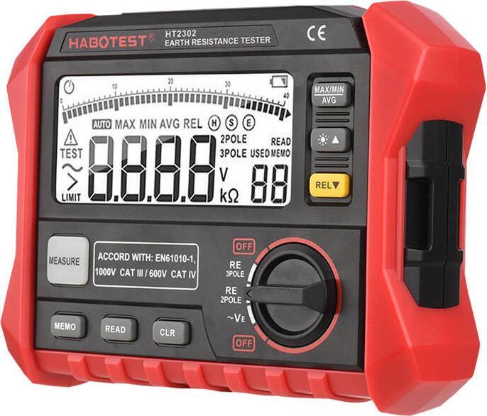 Produktbild Habotest HT2302 Digital Earth Resistance Tester (CAT III)