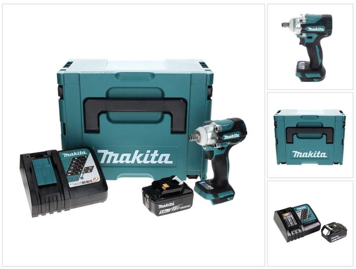 Produktbild Makita DTW 300 RT1J Akku Schlagschrauber 18 V 330 Nm 1/2" Brushless + 1x Akku 5,0 Ah + Ladegerät + M (Akkubetrieb)