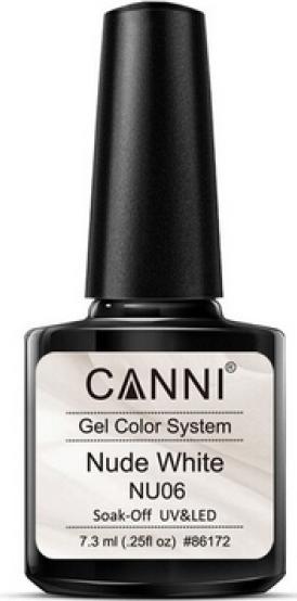Nagellack24 Gellack Nude White NU06 UV/LED (Nude White, Gel-Effekt Nagellack)