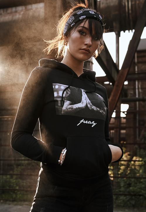 Immagine prodotto Merchcode Felpa con cappuccio da donna Pray (L)