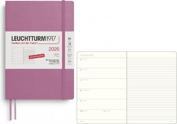 Actual product image Leuchtturm1917 Leuchtturm 1w/S Medium Sc D.Rose (A5, German)