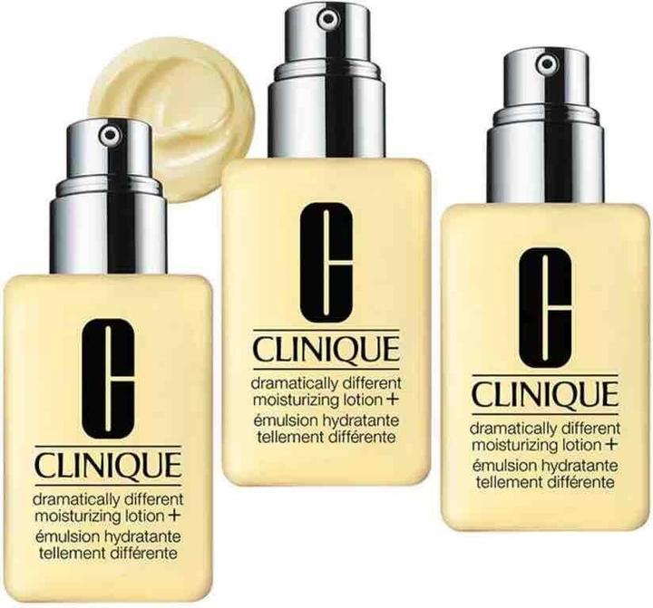 Clinique Dramatically Different Lotion Moisturizing Day And Night Lotion For Face - 3 Pieces, 125 Ml