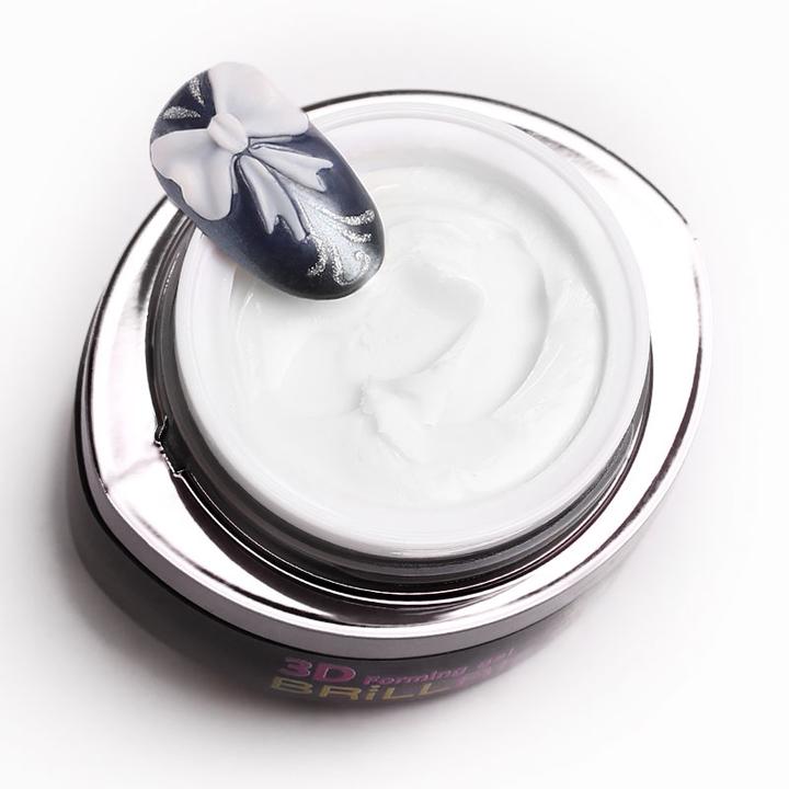 Immagine prodotto BrillBird Gel formatore 3D Bianco-3ml (Bianco, Smalto per unghie effetto gel)