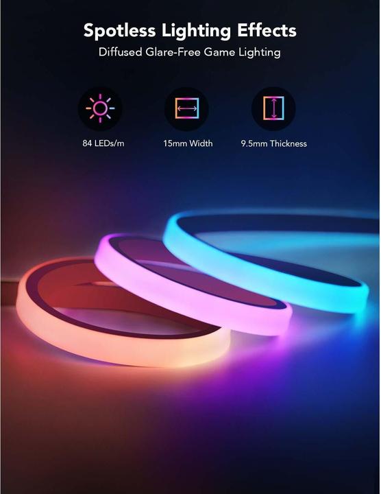 Image du produit Govee LED Stripe Néon Gaming Table (RGBIC, 300 cm, Intérieur)