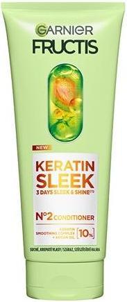 Actual product image Garnier Fructis Keratin Sleek Conditioner For Dry And Frizzy Hair - 200 Ml (200 ml)