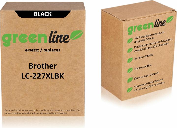 Image du produit Inkadoo Druckerpatronen greenline ersetzt Brother LC-227 XL BK Tintenpatrone