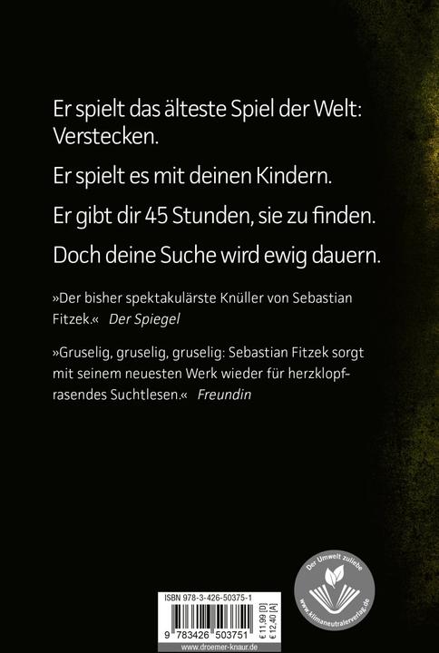 Actual product image Der Augensammler (German, Sebastian Fitzek, 2011)