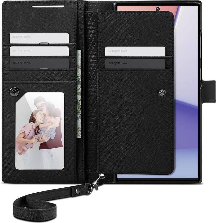 Image du produit Spigen Portefeuille S Plus pour S918B Samsung Galaxy S23 Ultra - noir (Samsung Galaxy S23 Ultra)
