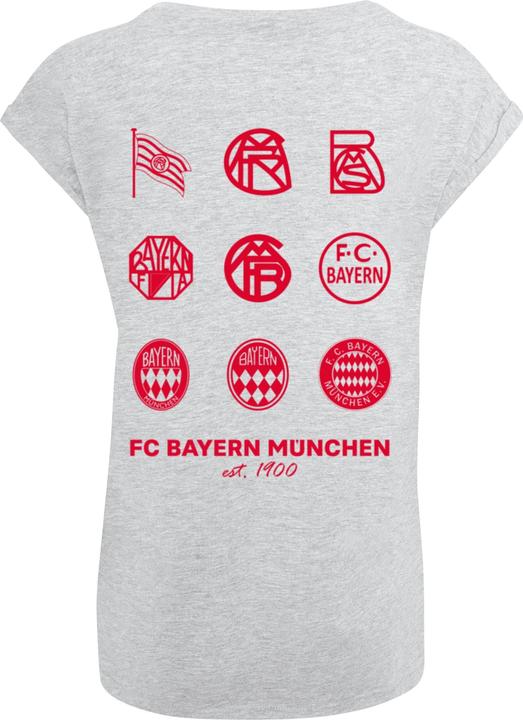 Actual product image FC Bayern München Ladies Logo Red History Extended Shoulder Tee - 116453 (XL)