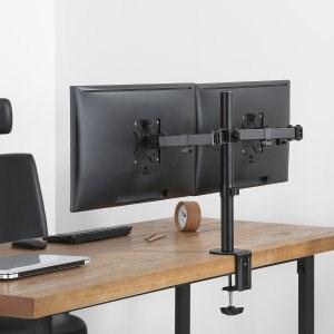 Immagine prodotto Maclean Uchwyt Biurkowy Na 2 Monitory LCD Mc-884 (Tavolo, 32.01")