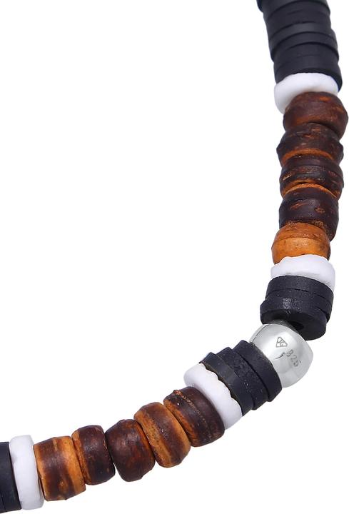 Image du produit Kuzzoi Perles Heishi, Noix de coco (19 cm, Argent sterling 925, Coquillage, Plastique)