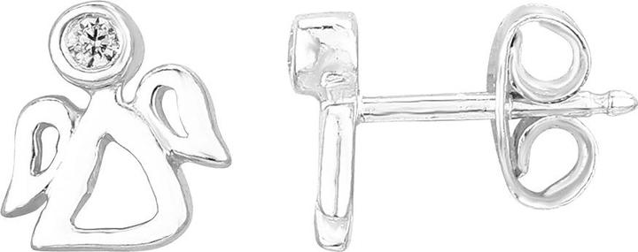 Leyda Engel Ohrstecker (Silber 925, Synthetischer Stein)