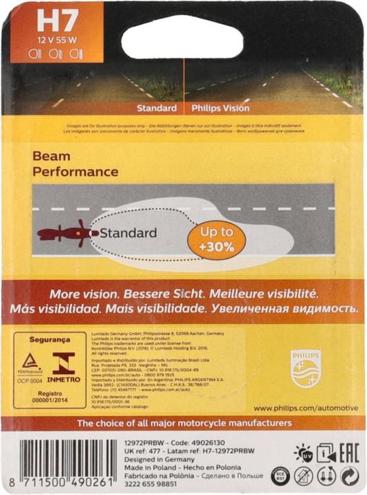Actual product image Philips Vision Moto (H7)