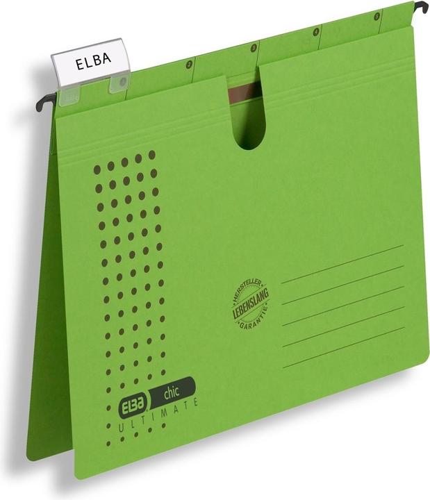 Elba Hängehefter chic, kfm. Heftung, A4, grün (A4, 25 x)