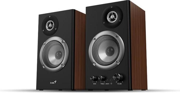 Produktbild Genius SP-HF1200B, Reproduktory, 2.0, 36W, 3,5mm jack, dřevěné, hnědo-černé