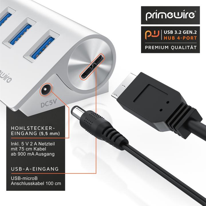 Produktbild Primewire Verteiler (USB-A, 4 Ports)