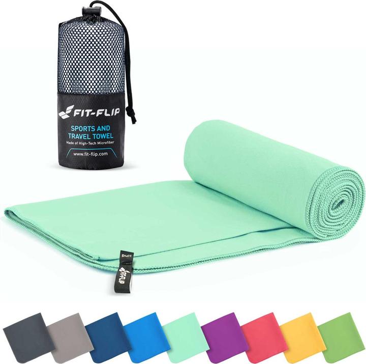 Immagine prodotto Fit-Flip Mikrofaser Handtuch schnelltrocknend mit Tasche 70x140cm (70 x 140 cm)
