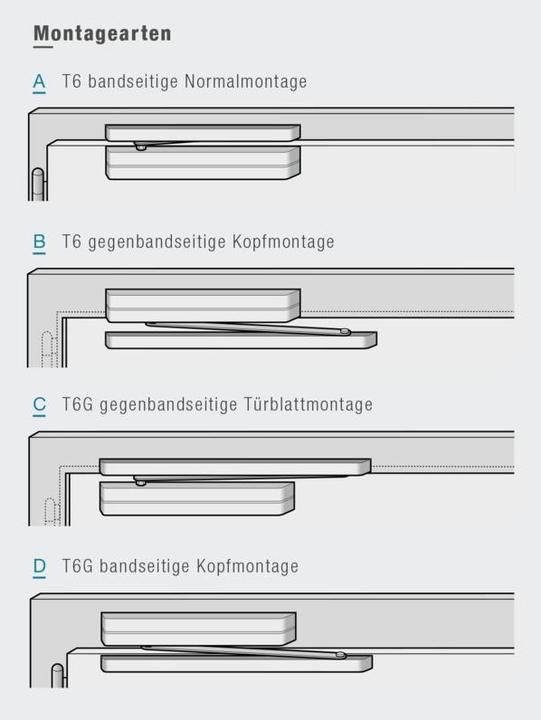 Actual product image TJSS Door closer T 6 (Room door, Entrance door, Wooden door, French window, Indoor)
