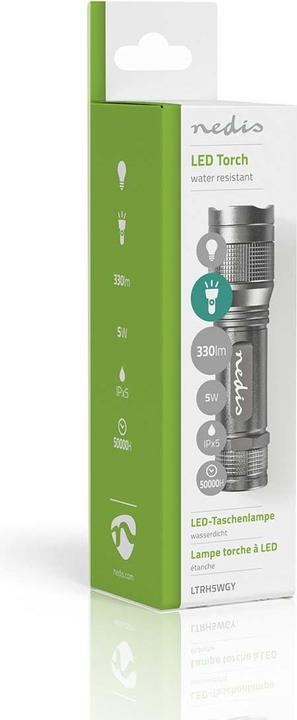 Produktbild Nedis LED-Taschenlampe, Premium, 330lm - silber (3.40 cm, 330 lm)