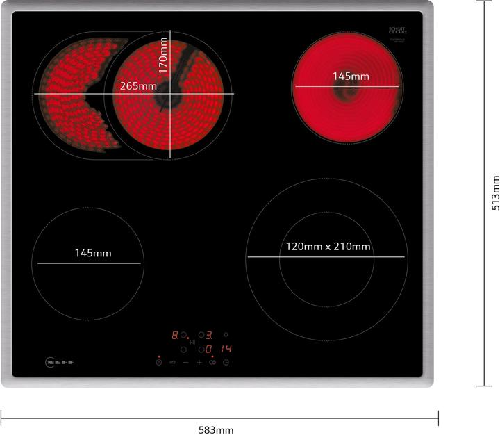 Actual product image Neff Oven set, built-in, B2CCJ7AK3 + T16SBN1L0, oven, electric hob, BTX46PB0