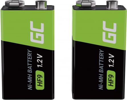 Actual product image GreenCell Batteries Rechargeable 2x 9V HF9 Ni-MH 250mAh - Battery - 9V block (2 pcs., 9V Block, D, 250 mAh)