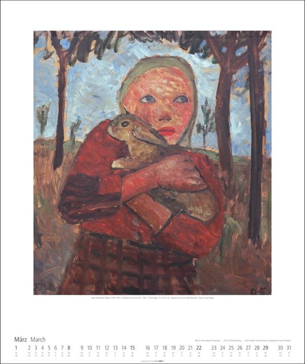 Produktbild Paula Modersohn-Becker Kalender 2026 (46 x 55 cm, Deutsch, Englisch)