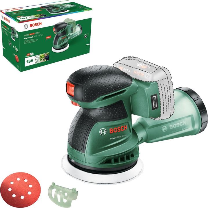 Image du produit Bosch Home & Garden Bosch Exzenterschleife UniversalOrbit 18V-20 solo (Ponceuse excentrique, 35 W)