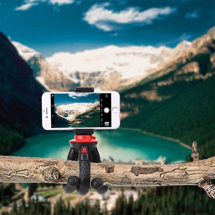 Produktbild Fotopro UFO Mini schwarz/rot Stativ mit Telefon & GoPro Halterung