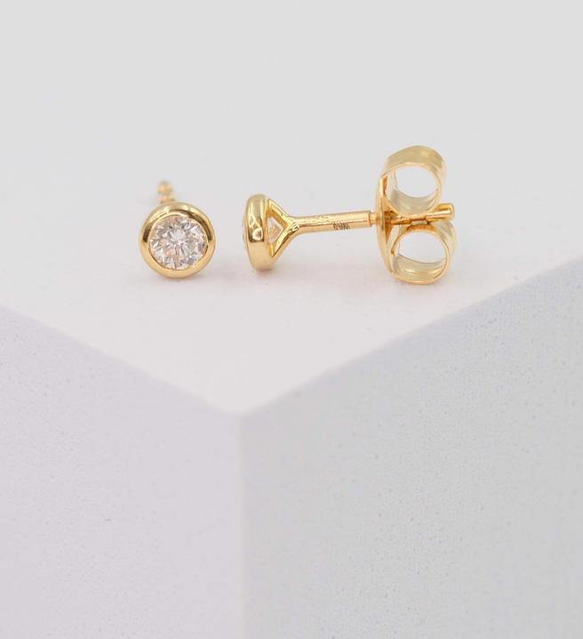 Image du produit Muau Boucles d'oreilles monture à cadre (Or jaune 750/18K)