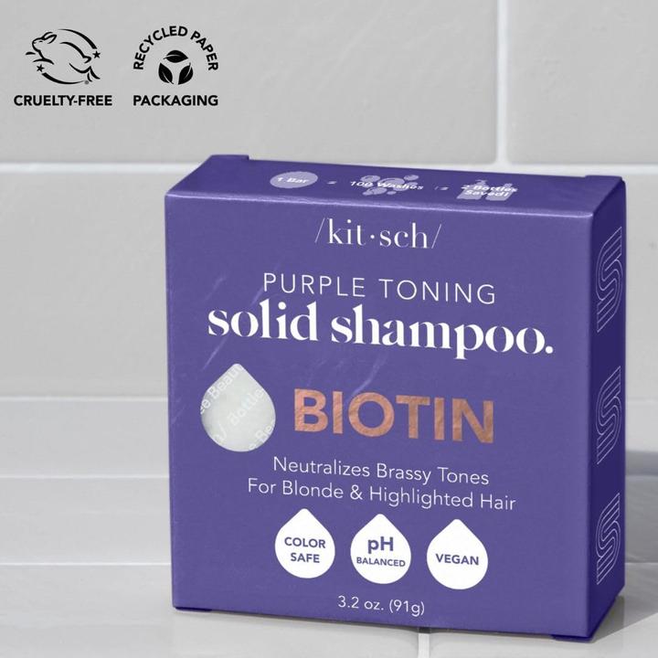Actual product image Kitsch Purple Toning Biotin (Solid shampoo)