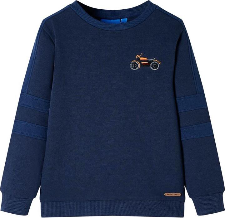 VidaXL Kinder-Sweatshirt Marineblau Melange 140,Material: 92 (140)