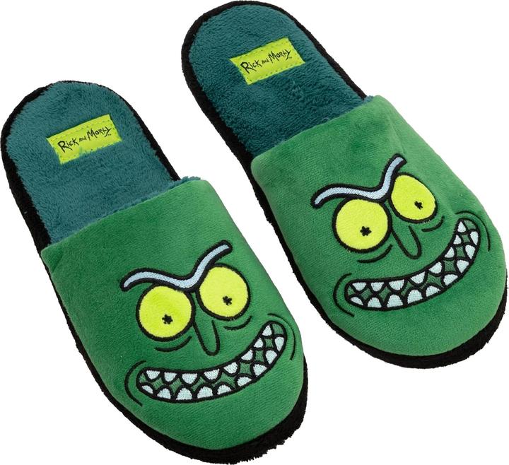 Actual product image Rick And Morty Mens Pickle Rick Slippers (45.5)