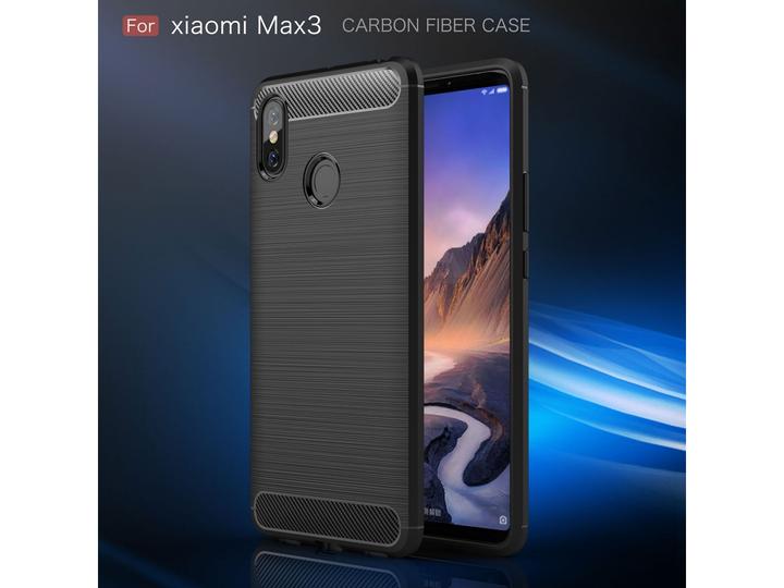 Actual product image Screenguard Xiaomi Mi Max 3 Hull Carbon Brushed Soft TPU (Mi Max 3)