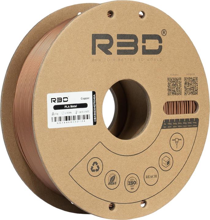 Actual product image R3D PLA-Metal Copper Filament 1.75mm 1Kg (PLA, 1.75 mm, 1000 g, Copper)