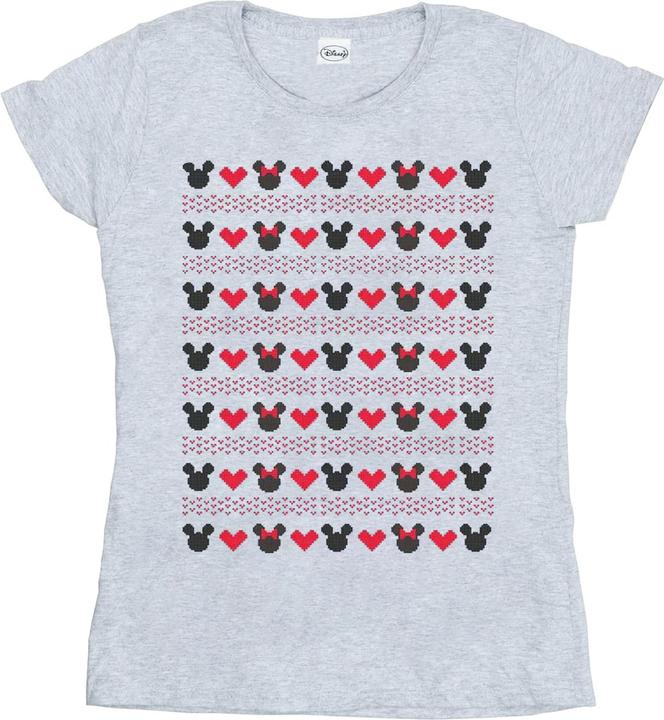 Disney Mickey And Minnie Christmas Hearts TShirt (S)