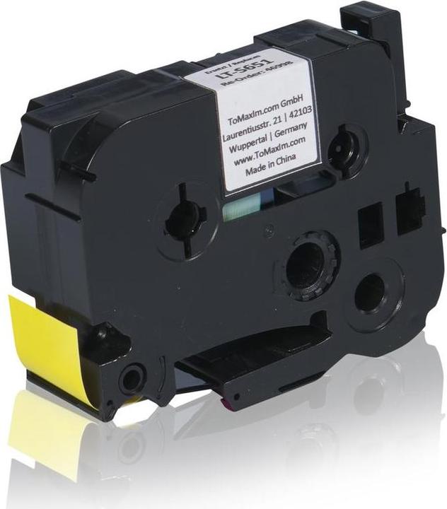 Brother TZEFX651 P-Touch Farbband schwarz auf gelb Laminat 24mm x 8m Kompatibel, passend für Brot... (2.40 cm, Schwarz, Gelb)