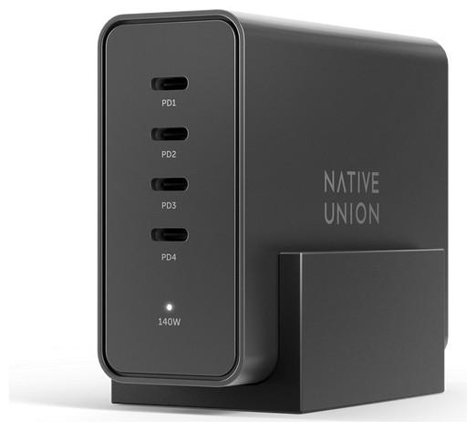 Actual product image Native Union fast Gan Charger PD 140W, (Black) (140 W)